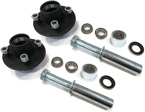 The ROP Shop | Trailer Axle Kit Assembly w/ 4 on 4 inch Bolt Idler Hub & 1 inch ...