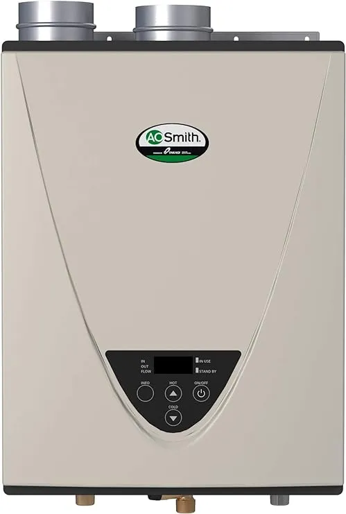 AO Smith ATI-240H-N 6.6 GPM Residential/Commercial Condensing Natural Gas Indoor Tankless Water Heater with 160000 Maximum BTU Input