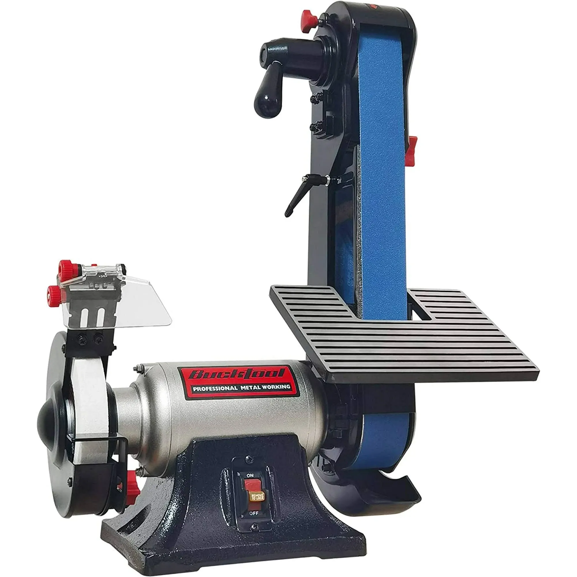 BUCKTOOL Combo 2" x 42" Belt Sander 6" Bench Grinder, Knife Sharpener BG2600