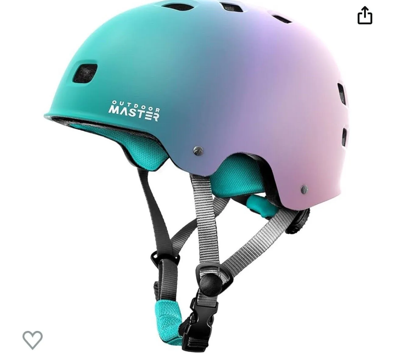 Skateboard Helmets - OutdoorMaster Chameleon Edition, Fuschia Teal