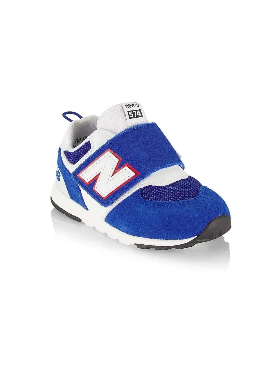 New Balance Kids' 574 New-B Hook & Loop - Blue/White/Red (Size 4)