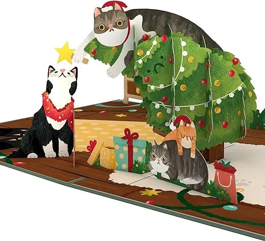 Lovepop Pop Up Greeting Card Meowy Little Christmas Cats