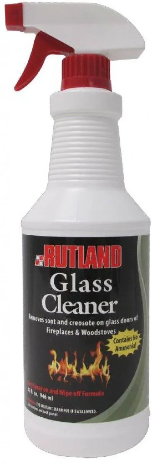 Rutland Fireplace Glass Cleaner, Spray On, 32 fl oz