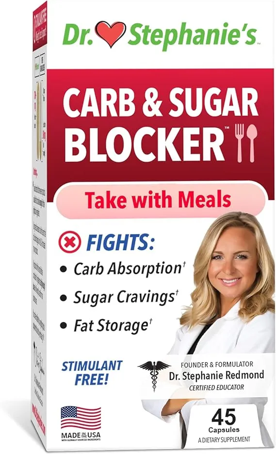 Carb & Sugar Blocker - Mega Dose of Berberine & Gymnena Supplement - Take with Meals to Reduces Digested Carbs & Weight