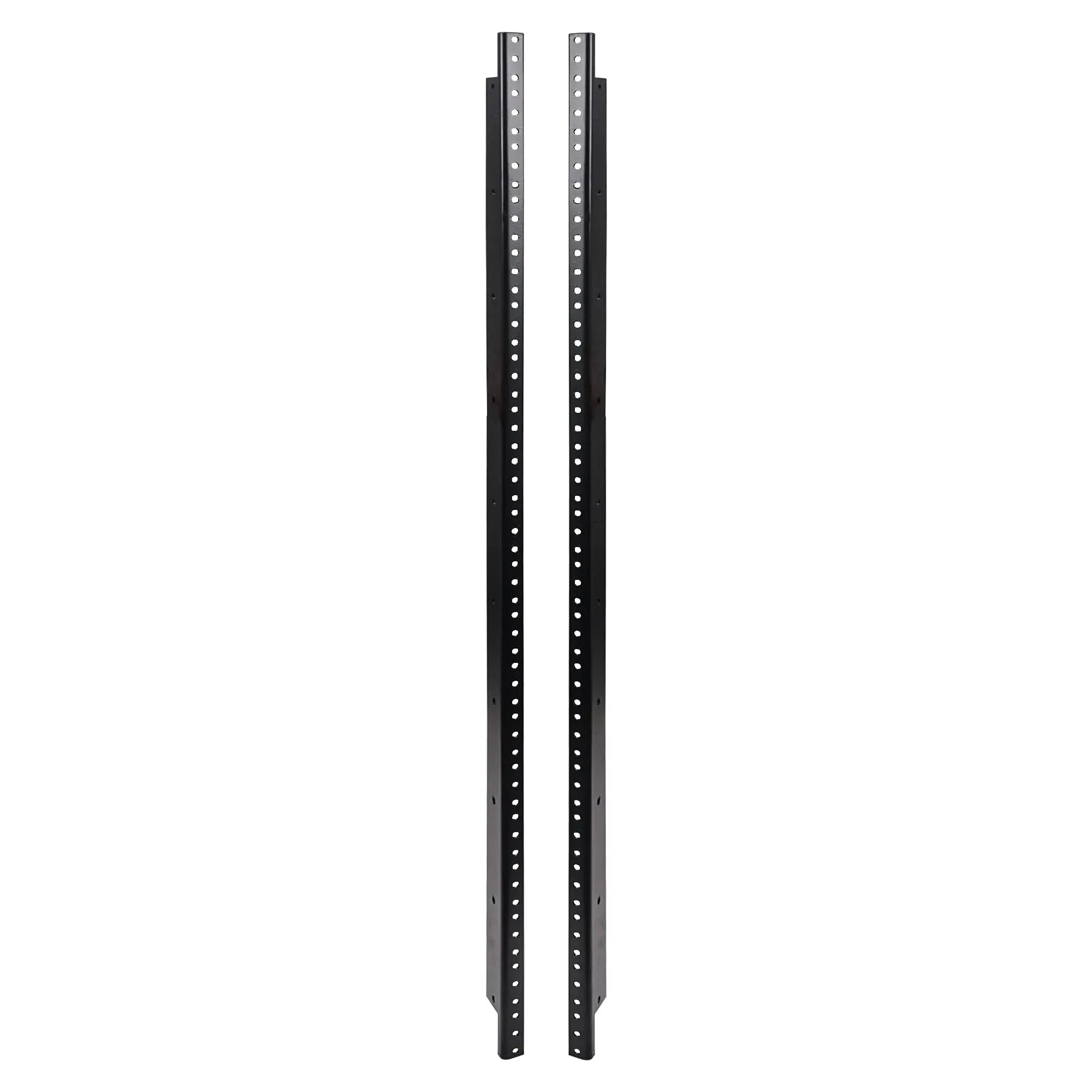 Sound Town 2-pack 20U Rack Rails, Black Powder Finish, with Screws (ST-RR-20U)