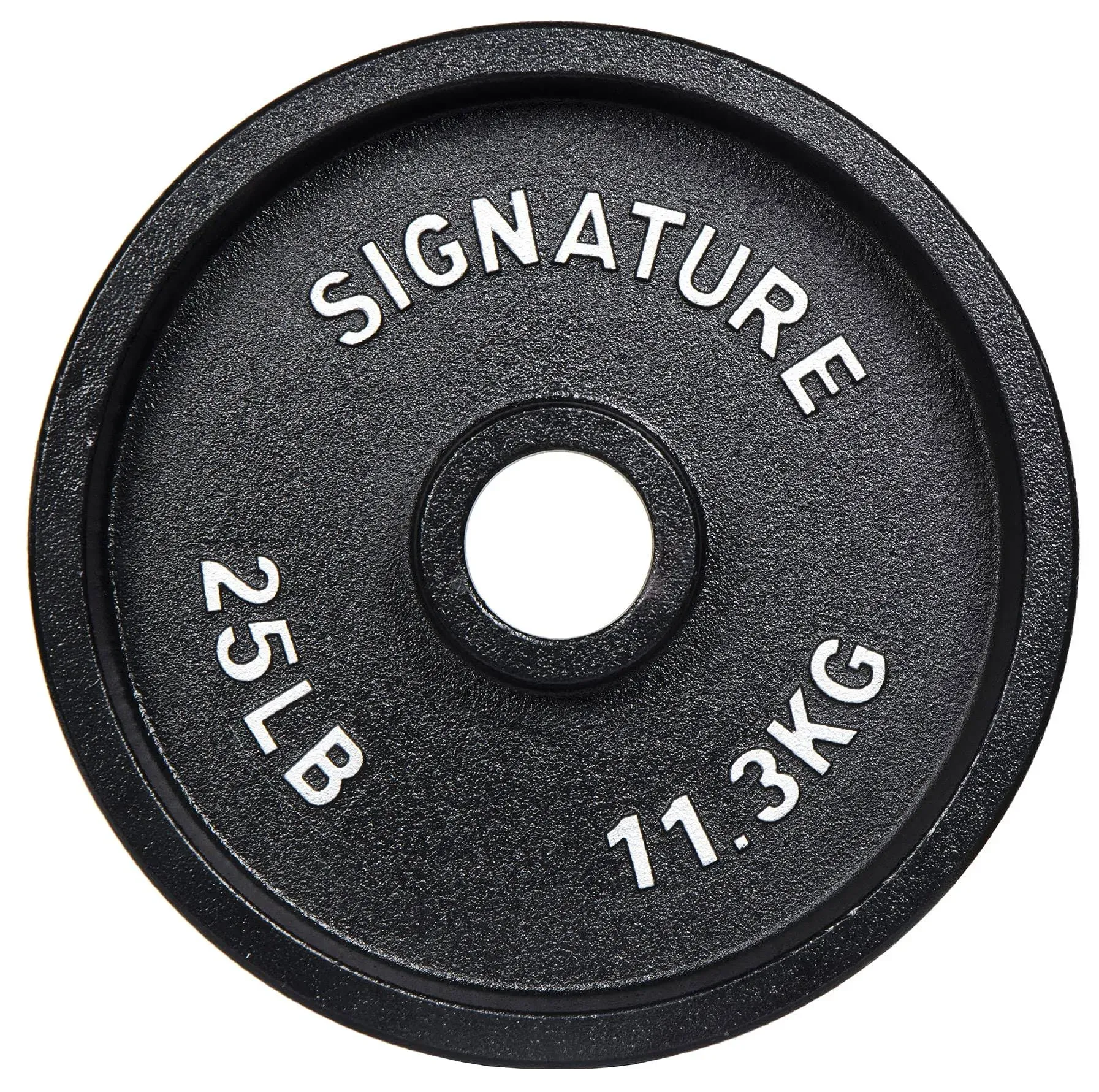 Signature Fitness Deep Dish 2-Inch Olympic Cast Iron Weight Plates with E-Coating