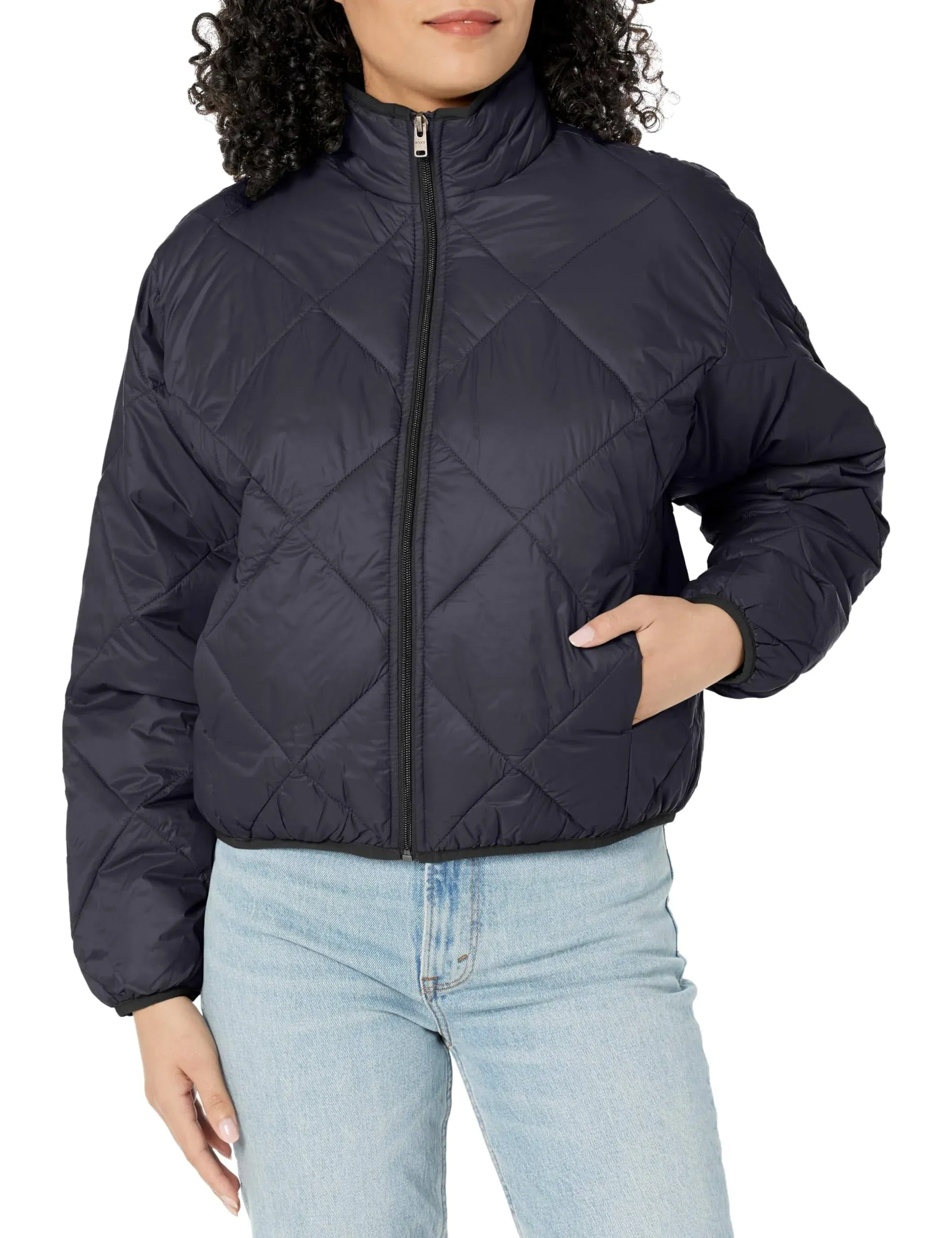 Roxy Wind Swept Lightweight Padded Packable Jacket Black