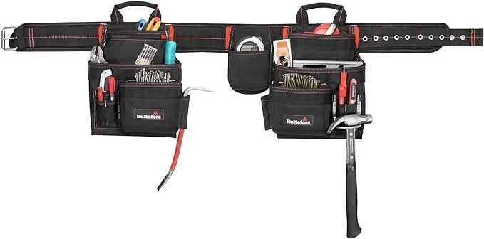  Work Gear HT5640 Deluxe Carpenter&#039;s Combo Apron, Heavy Duty Ballistic 