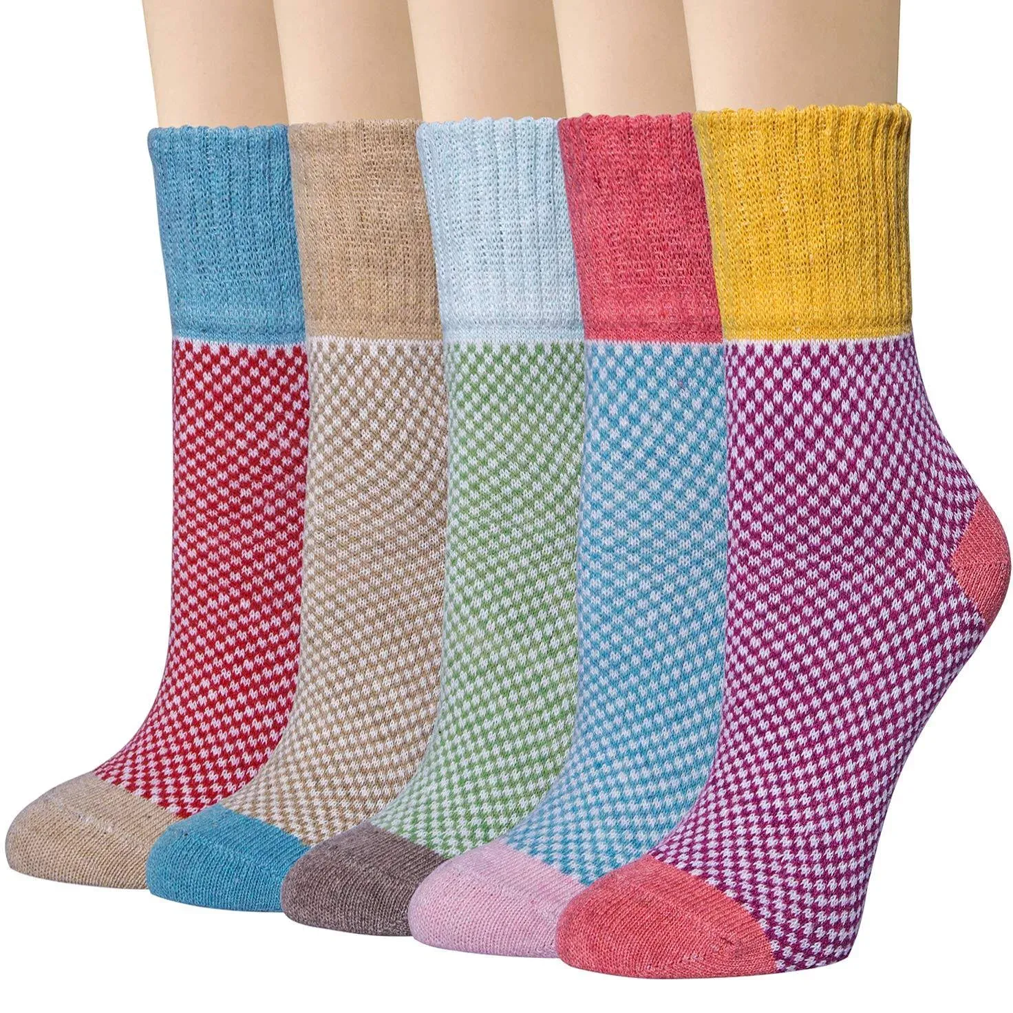 Loritta Wool Socks for Women Warm Winter Socks Thick Knit Soft Cabin Cozy Crew Boot Socks Gifts