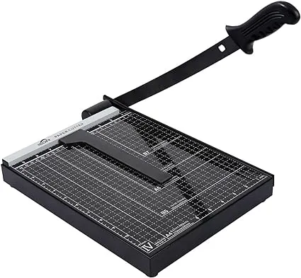 Paper Cutter Guillotine, 12 Inch Paper Cutting Board, 12 Sheets Capacity, Heavy