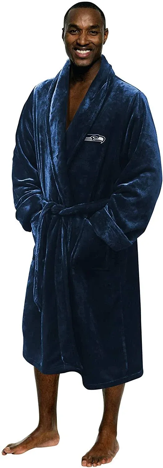 Officially Licensed NFL Silk Touch Unisex Lounge Robe - Seahawks