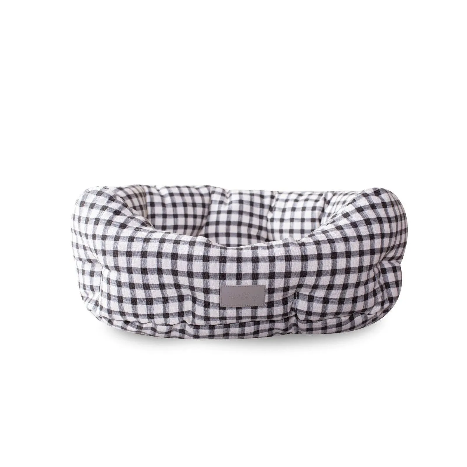 Fringe Studio Painted Gingham Round Cuddler Bed Medium