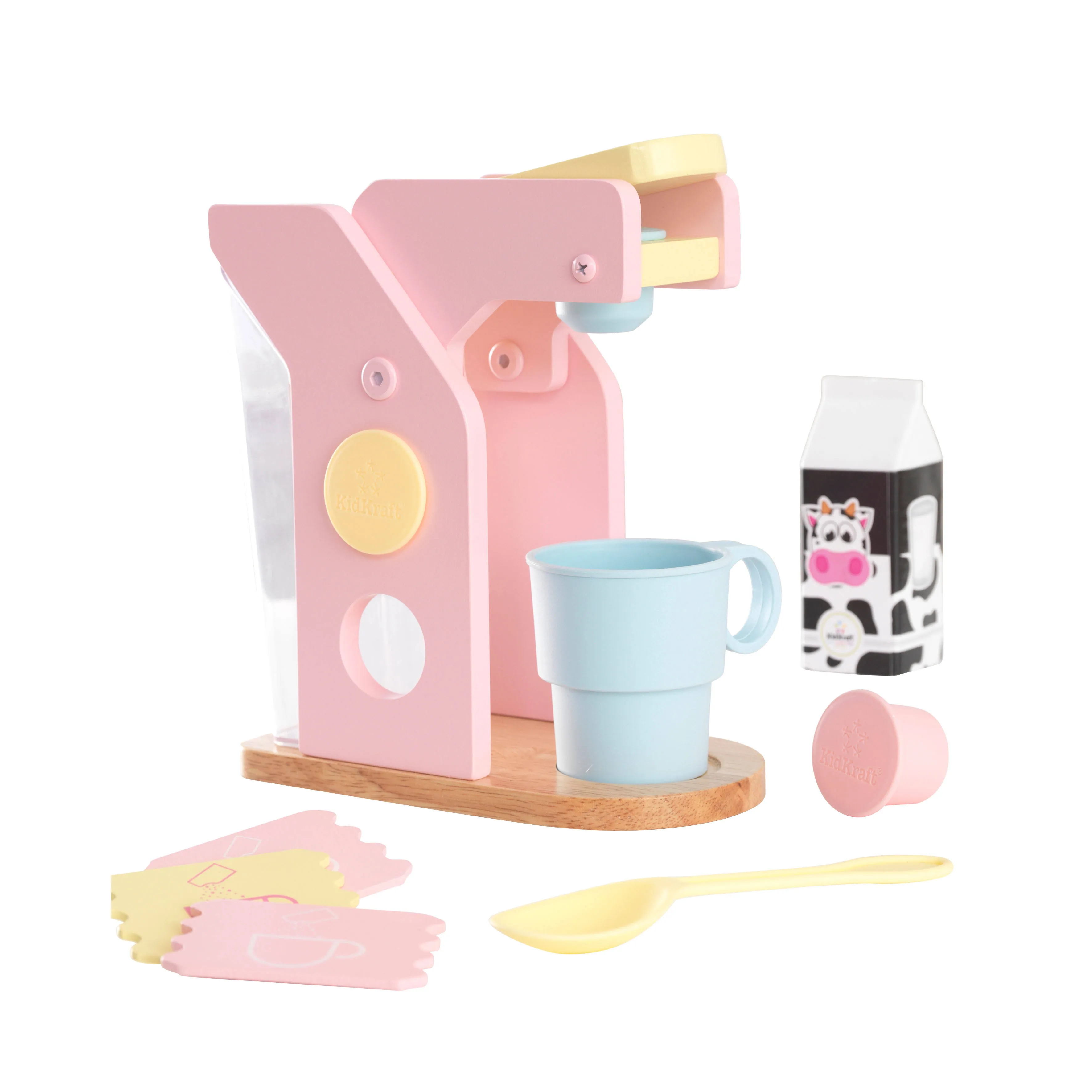 KidKraft Pastel Wooden Coffee Set, Children's Kitchen Accessory