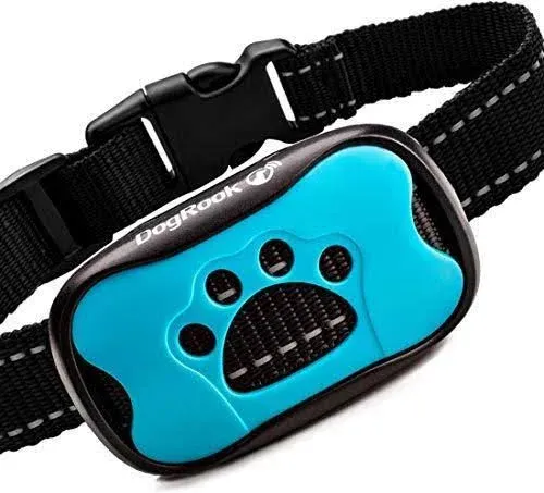 DogRook Dog Bark Collar- Rechargeable Bark Collar- Humane No Shock Barking Collar- with Vibration & Beep- Bark Collar for Small Medium & Large