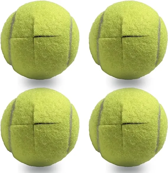 RMAMSCOV Pre-Cut Walker Tennis Ball Glides, 4 PCS Walker Glide Balls with 2 inch Precut Opening for Easy Installation, Heavy Duty Thickness Walkers Legs Universal Precut Glide Balls