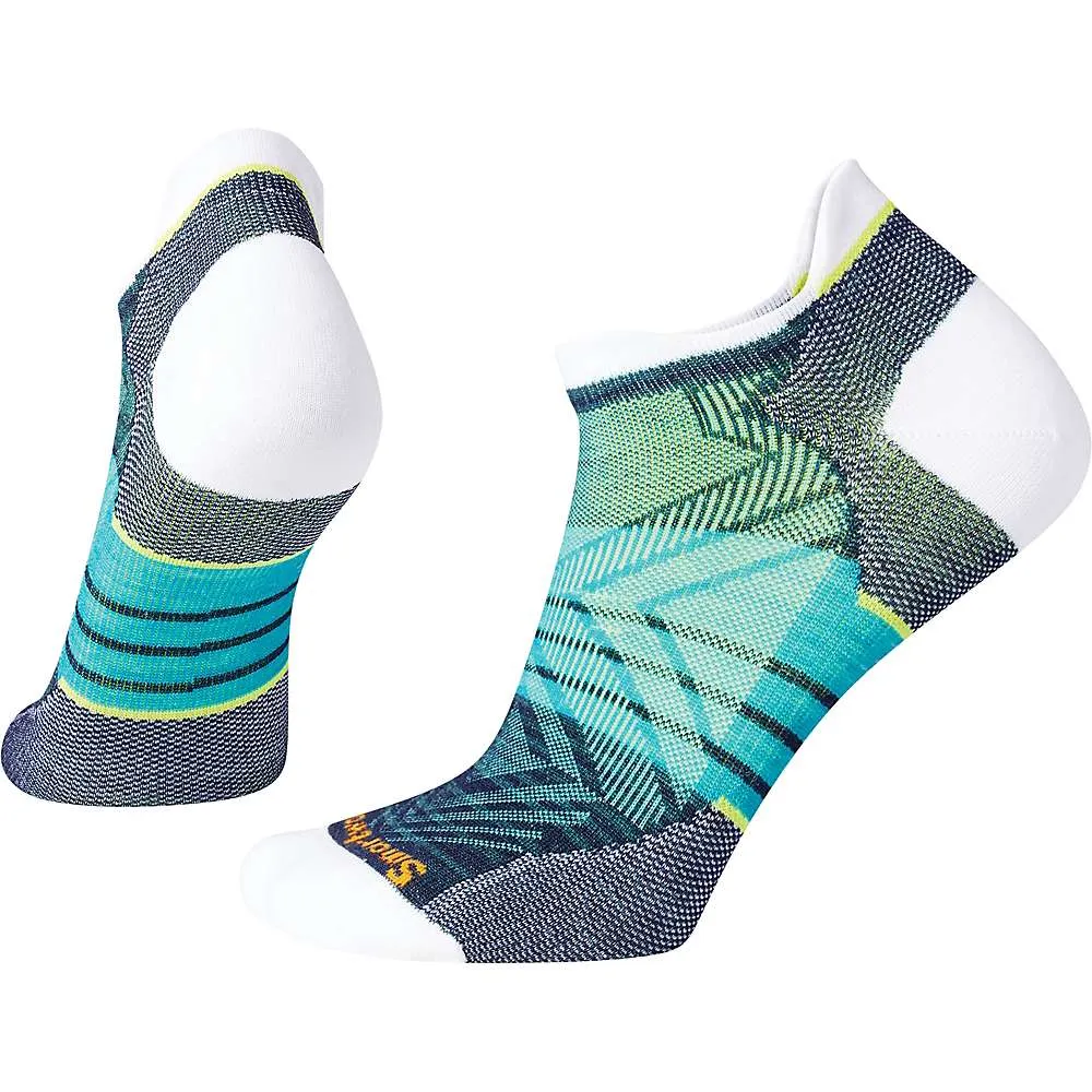 Smartwool Women's Run Zero Cushion Stripe Low Ankle Sock - Large - White