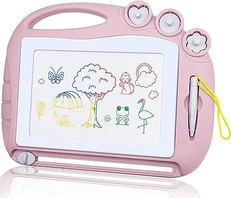 AiTuiTui Magnetic Drawing Board Toddler Toys for Girl Gifts, Light Pink 