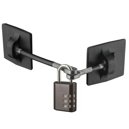 Refrigerator Lock black With Black Combination Padlock