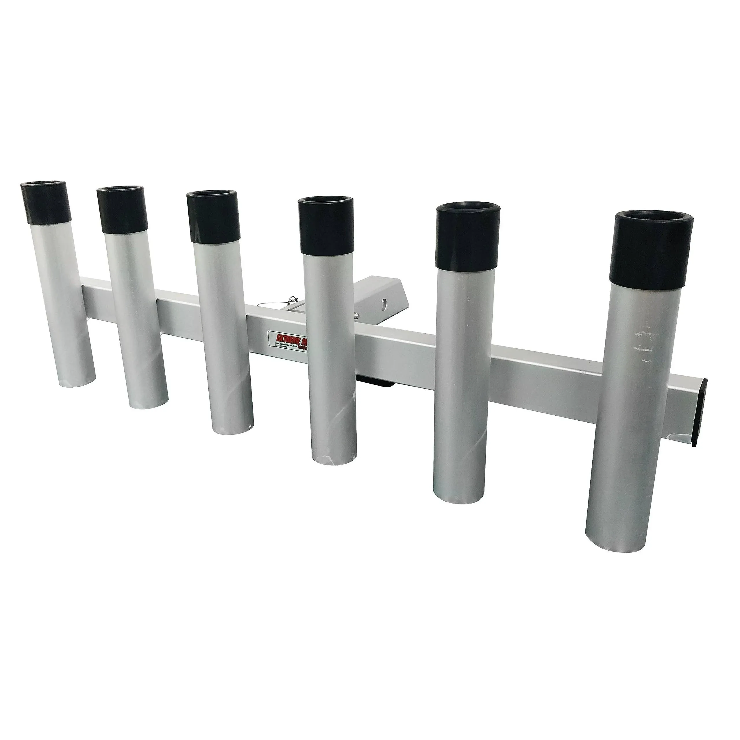 Extreme Max 3005.4275 Aluminum Pivoting Fishing Rod Holder for 2" Hitch Receivers - 6-Rod Capacity