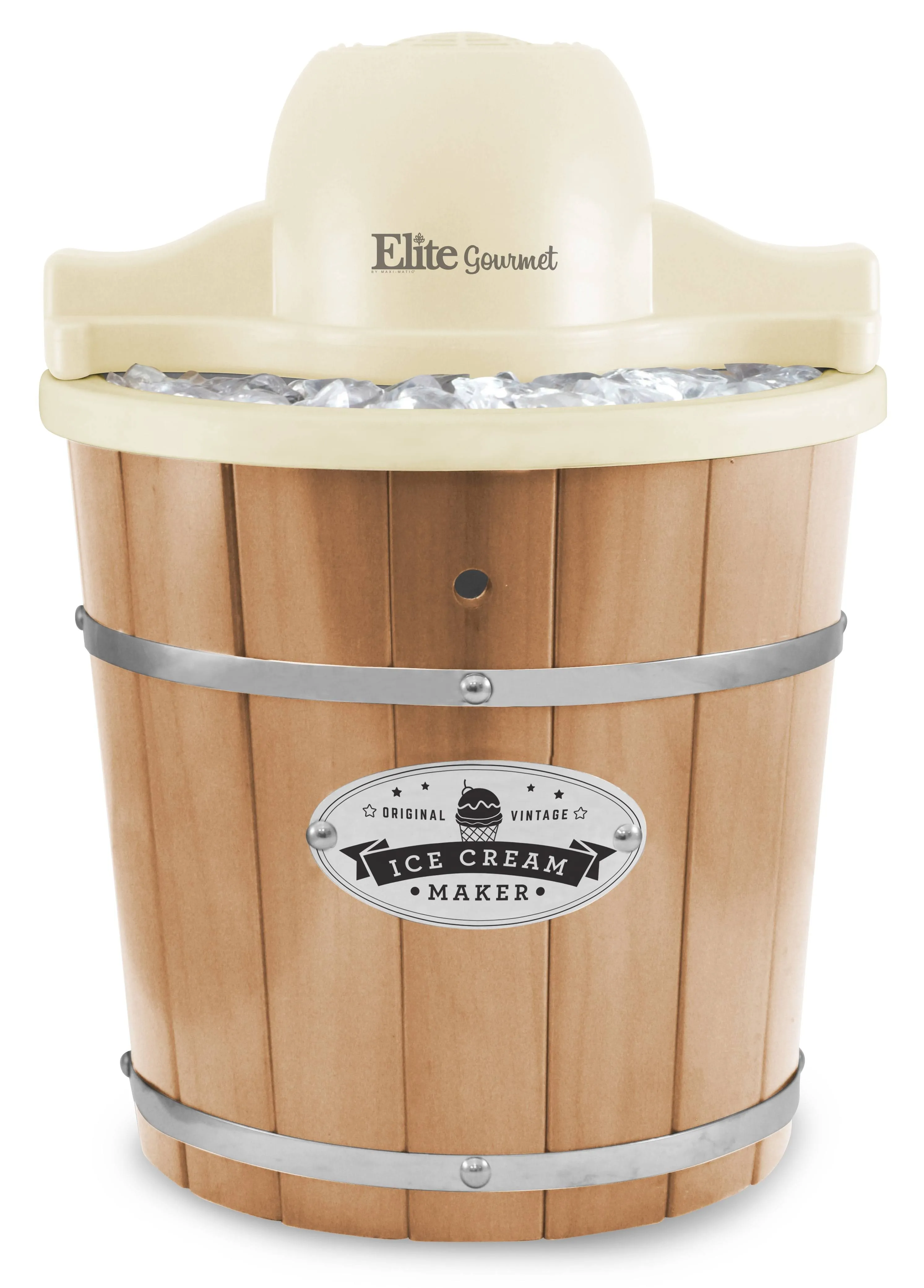 Elite Gourmet 4qt Old Fashioned Electric Ice Cream Maker