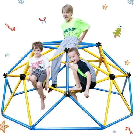 Zupapa Experience Ultimate Fun with The 2024 Upgraded Decagonal Geo Dome Climber - Supports 1000LBS and Easy Assembly for Kids (Blue, 6FT)