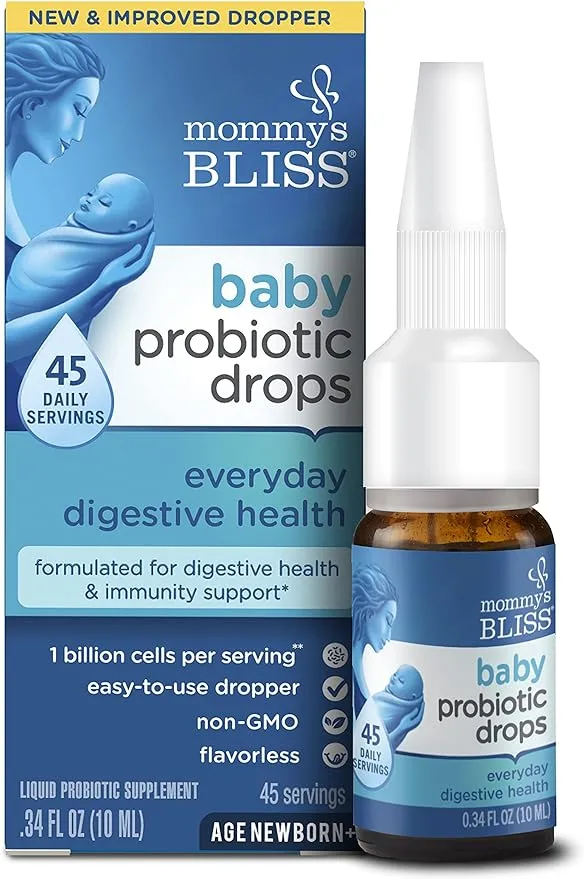 Mommy&#039;s Bliss Baby Probiotic Drops Skin Health Support, 6 Billion Cells 30 doses