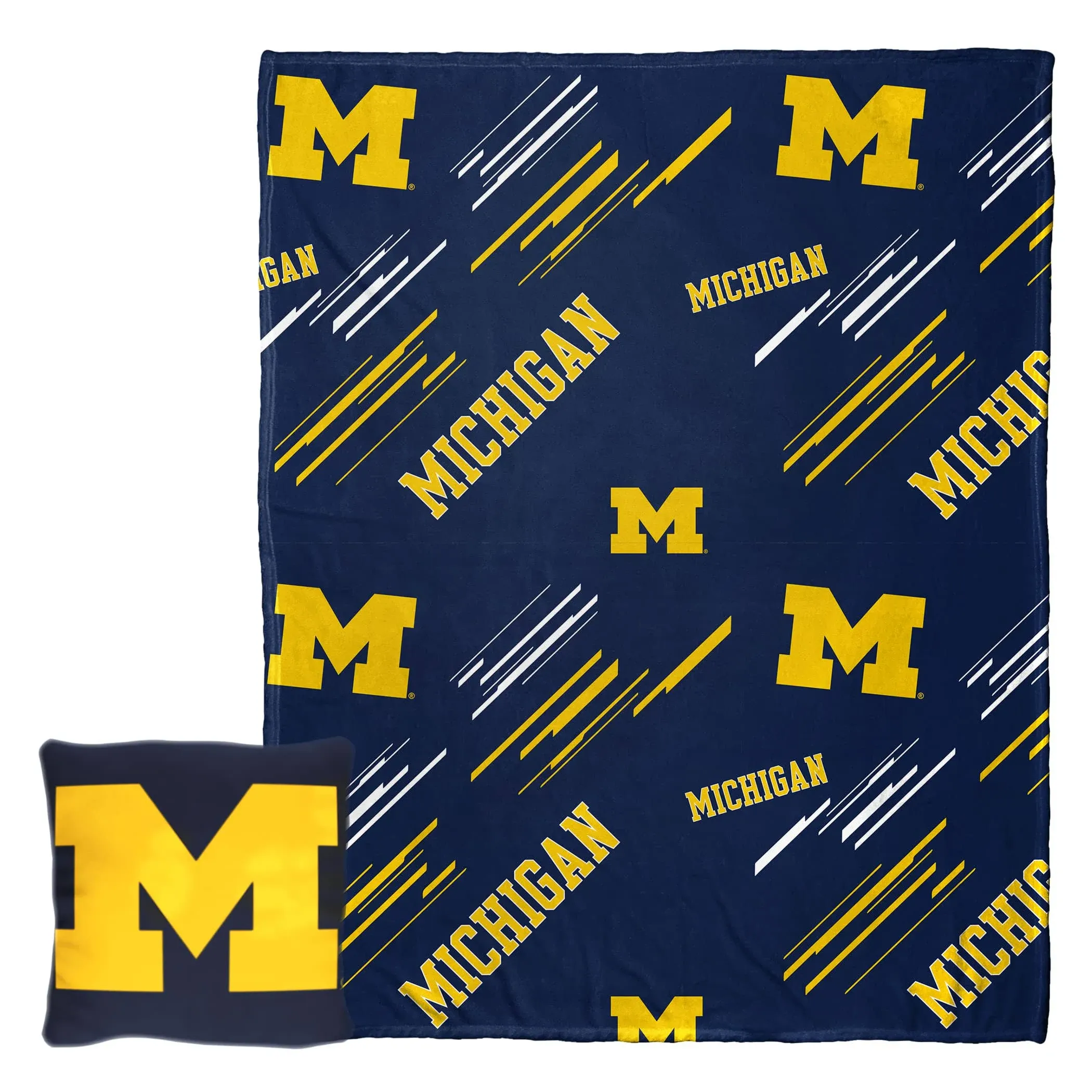 Northwest NCAA Michigan Wolverines Pillow &amp; Silk Touch Throw Blanket Set