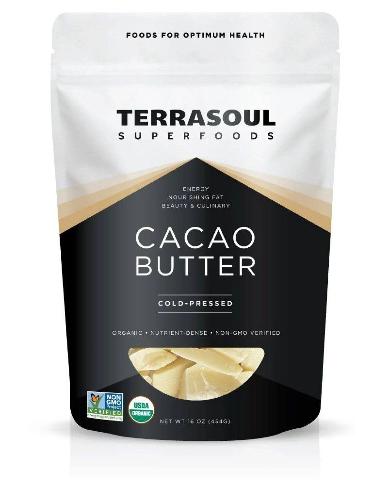 Terrasoul Superfoods Organic Cacao Butter, 2 Lbs - Raw | Keto | Vegan | Unrefined