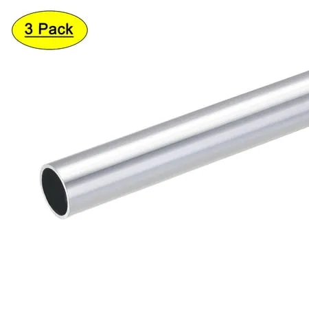 6063 Aluminum Round Tube, 300mm Length 13mm OD 10mm Inner Dia Seamless Aluminum Straight Tubing 3 Pcs