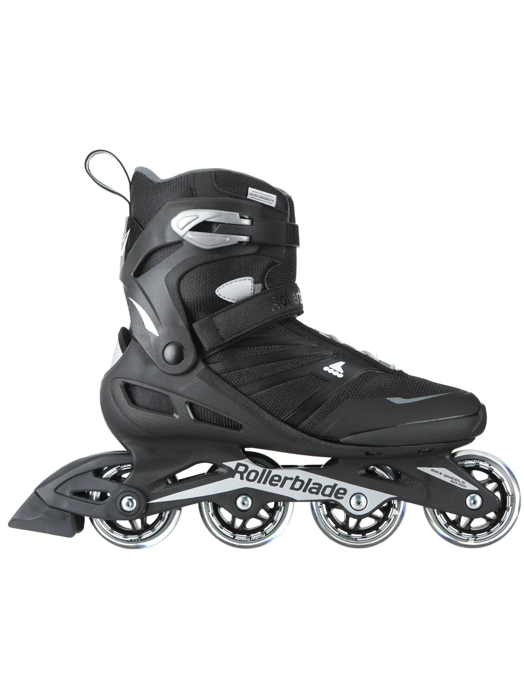 Rollerblade Zetrablade Men's Adult Fitness Inline Skate, Black and Silver