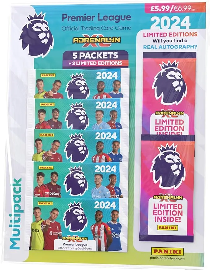 UK Panini Premier League 2024 23/24 Adrenalyn Trading Soccer Card Game Multipack