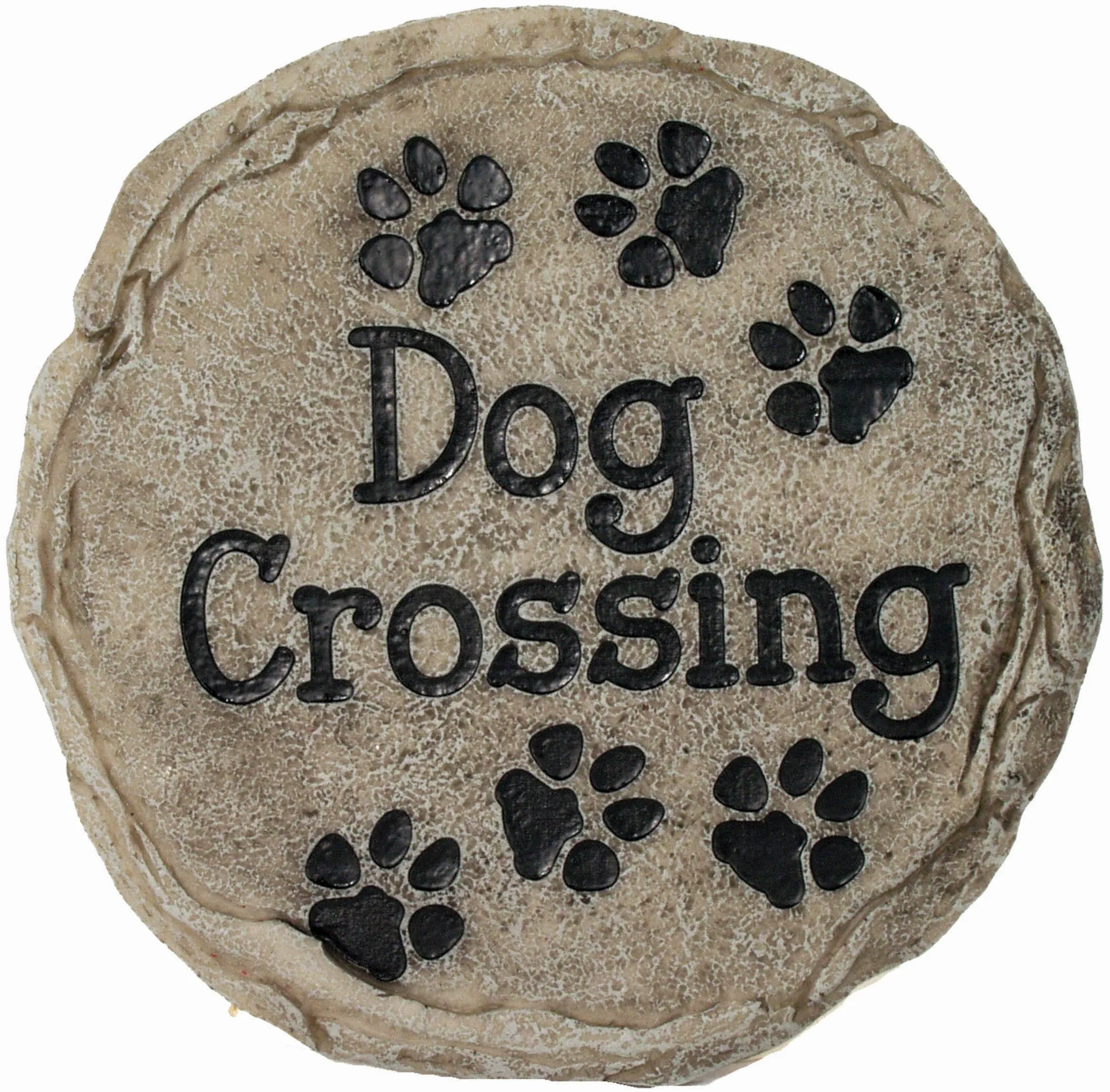 Spoontiques - Garden Décor - Dog Crossing Stepping Stone - Decorative Stone for Garden