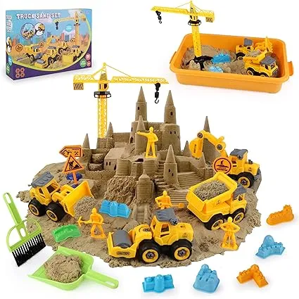 Sand Construction Kit,Sandbox,2.<wbr/>2lbs Magic W/4 Take Apart Construction..<wbr/>. 