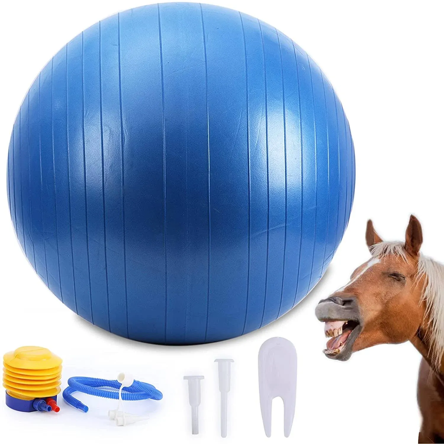 Herding Ball for Horse 40 Anti-Burst Giant Soccer Ball Toy for Horses Pump