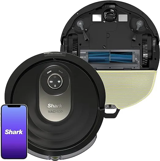 Shark AI Robot Vacuum & Mop, with Home Mapping, Perfect for Pets, Wifi, Works with Alexa, Black/Gold (AV2001WD)