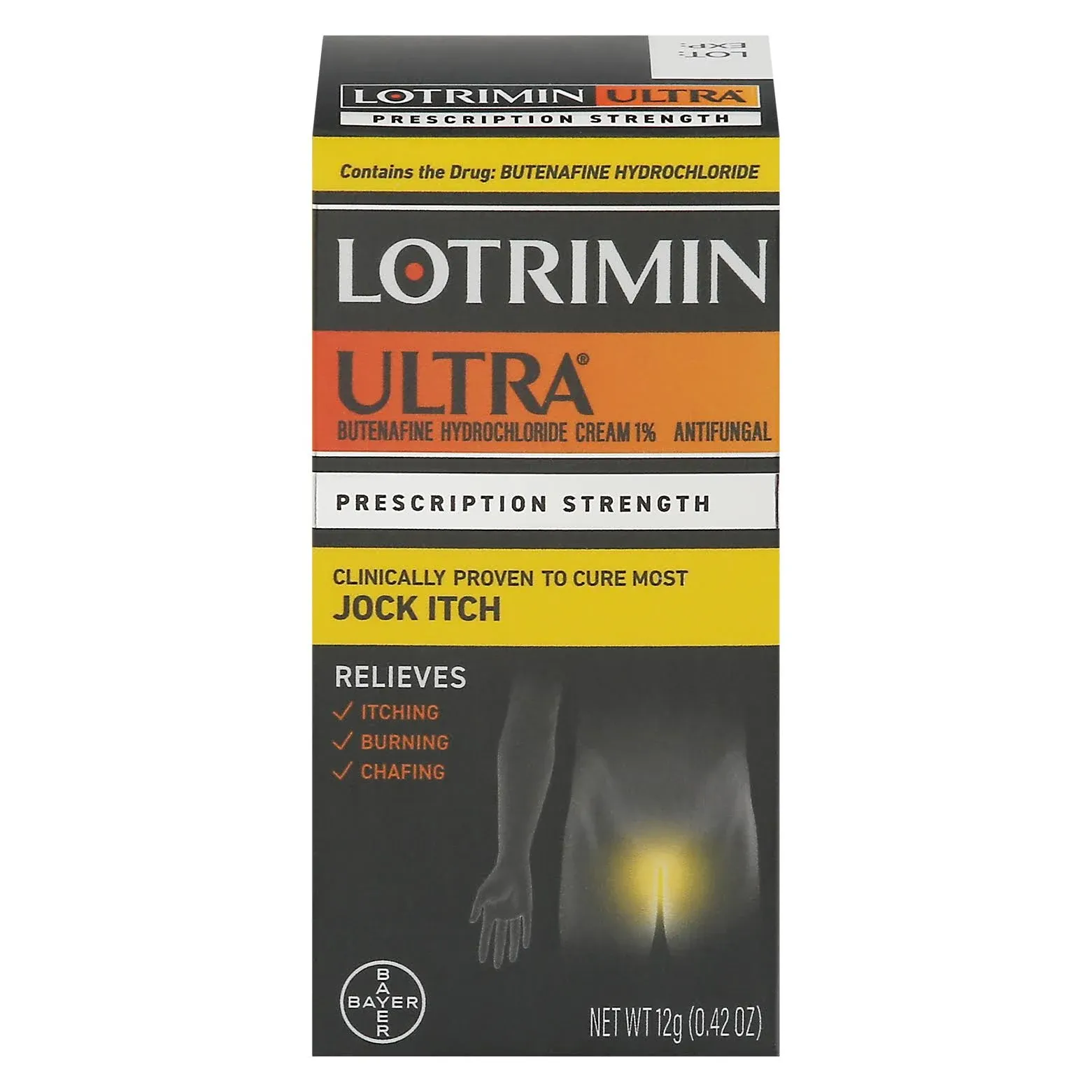 LOTRIMIN ULTRA Jock Itch Antifungal Cream 12g  TUBES Exp 07/2025