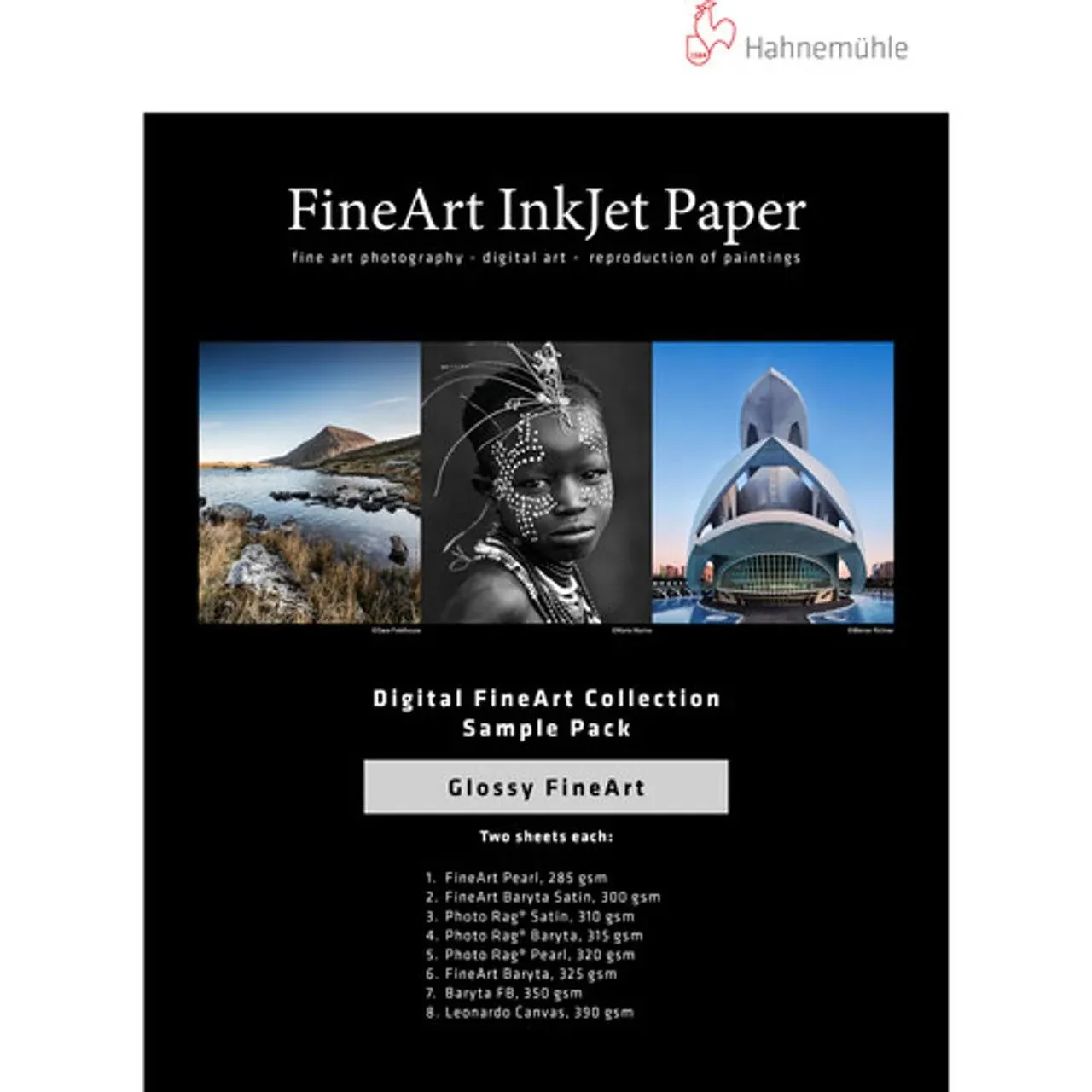 Fineart Glossy Inkjet Paper Sample Pack, 8.5x11 inch, 14 Sheets