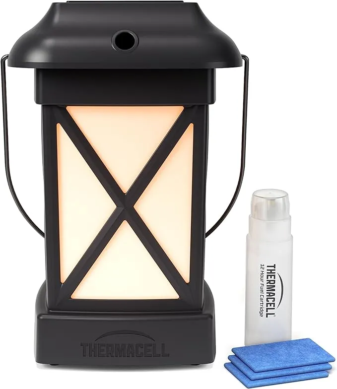 Thermacell Mosquito Repellent Lantern; No Spray Mosquito Repellent for Patios; Includes 12-Hours of Protection; Scent-Free, No Flame Citronella