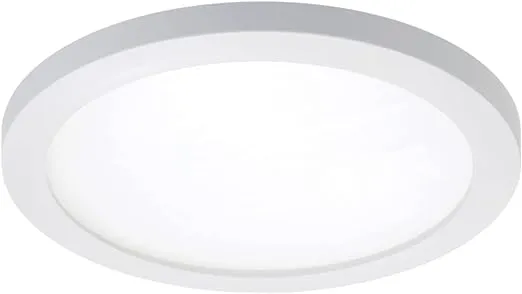 HALO SMD6R69SWH Surface Mount LED Recessed Light Round Selectable 2700K, 3000K, 3500K, 4000K, 5000K CCT 600 Lumens 6 Inch White
