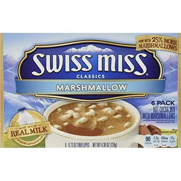 Swiss Miss Hot Cocoa Mix, Marshmallow - 8 pack, 1.38 oz envelopes