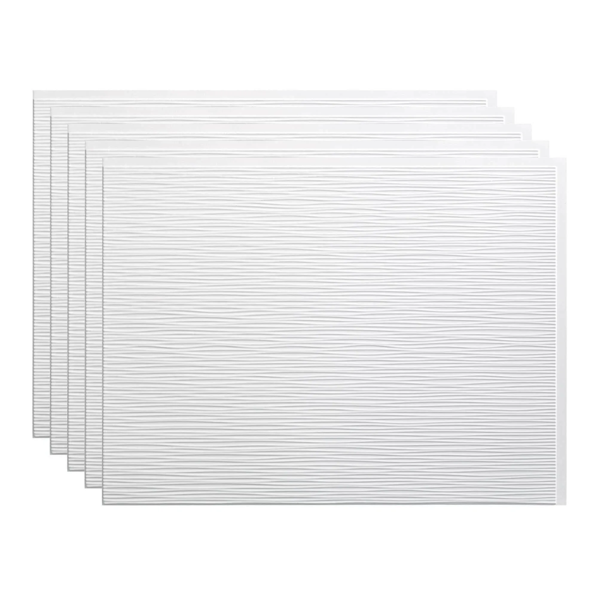 Fasade Ripple 18.25-in x 24.25-in Vinyl Matte White Backsplash Panels Lowes.com