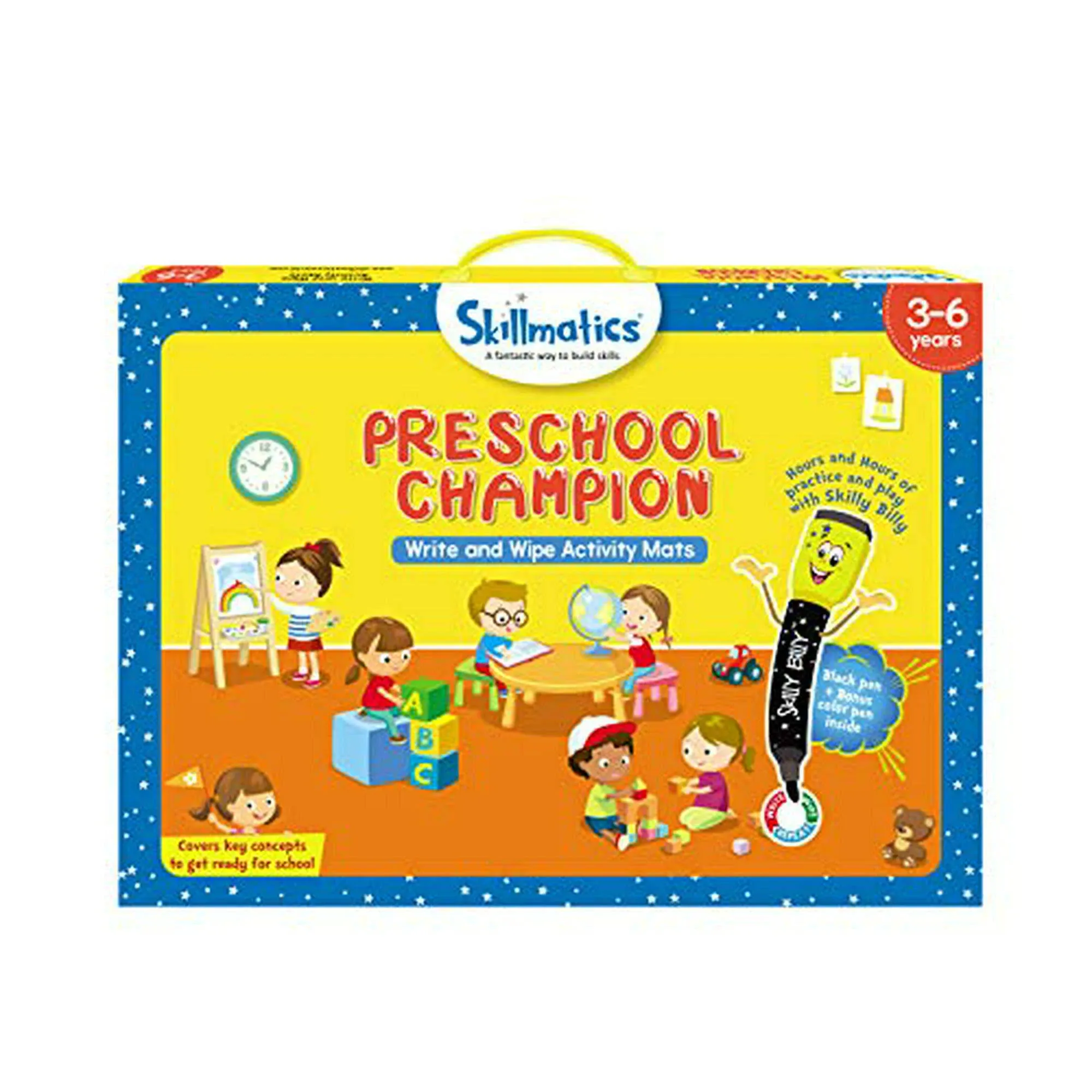 Skillmatics Educational Game Preschool Champion Reusable Activity Mats