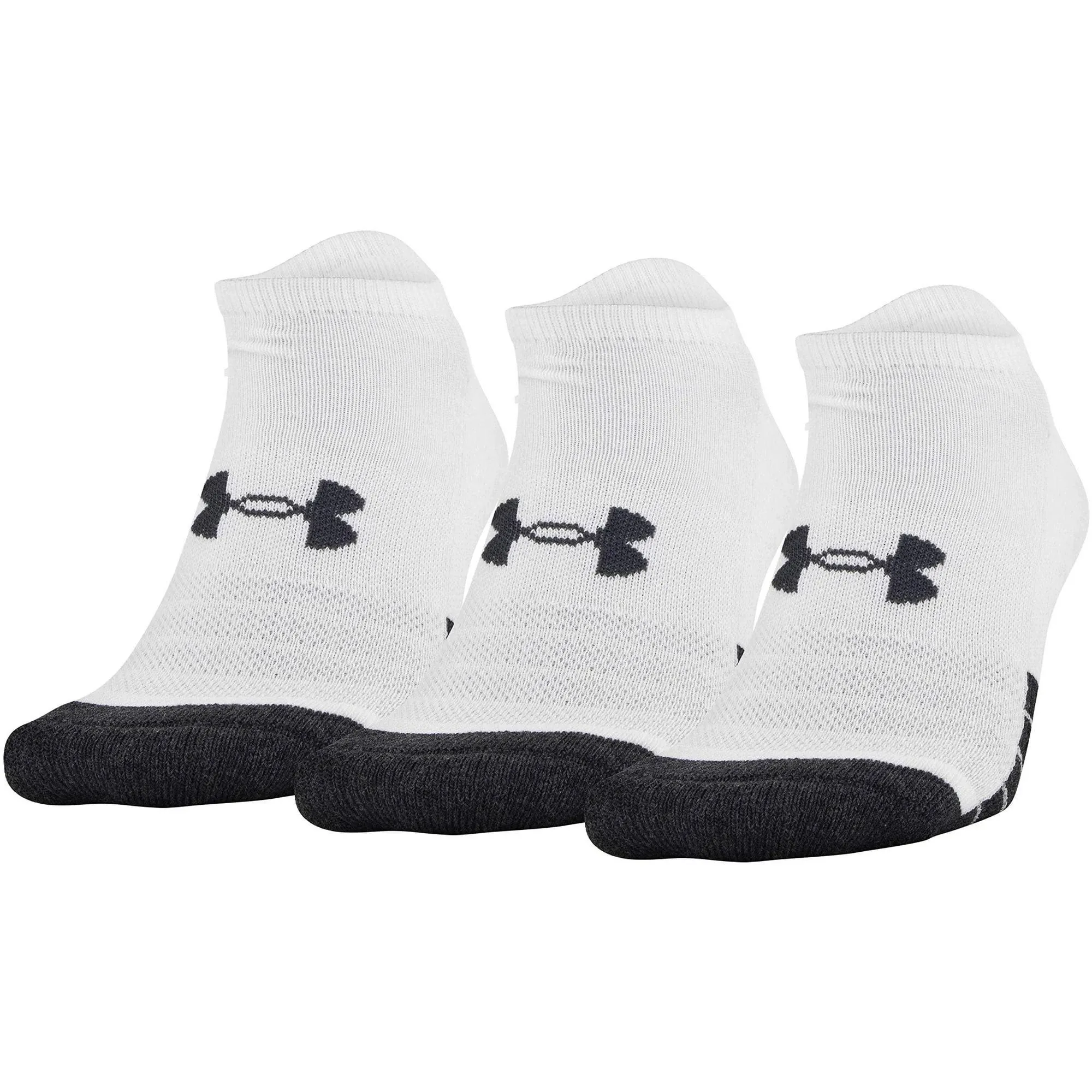 Under Armour Adult Performance Tech No Show Socks Multipairs White (3-Pairs) Medium