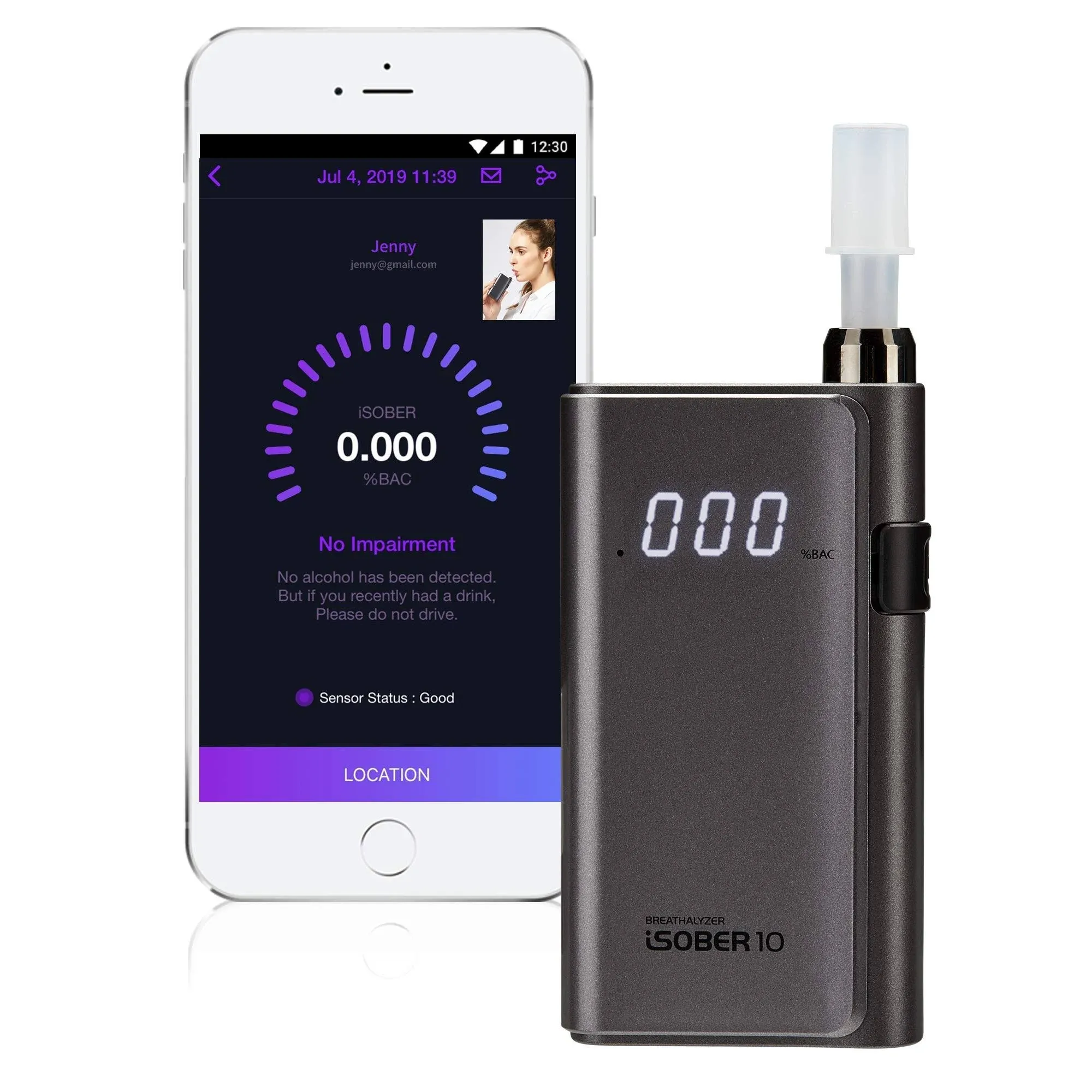 Isober 10 Breathalyzer | HSA/FSA Eligible | Dot, Nhtsa Compliant Alcohol Tester ...