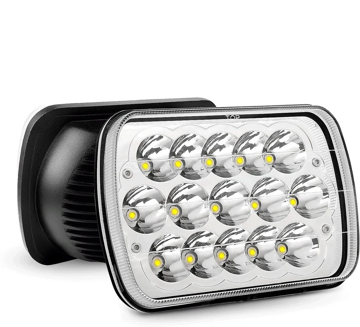 LED Headlights Nilight 45W 7X6 5x7 Hi/Lo LED Sealed Beam H6054 6053 6052 5054 ...