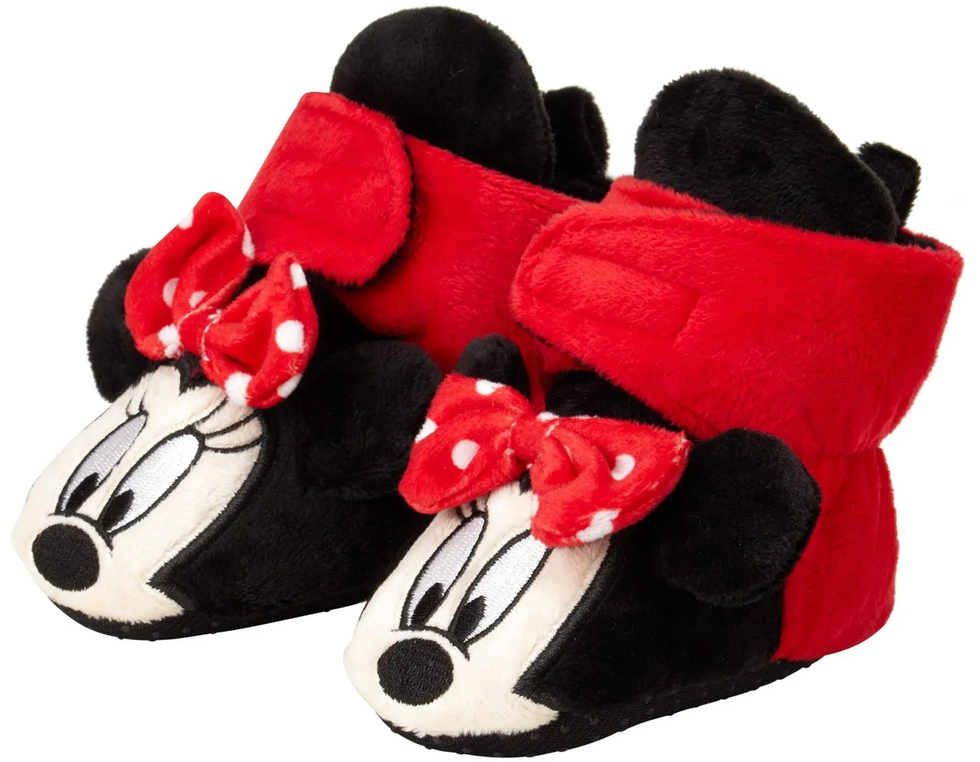 Disney Baby Girls' Minnie Mouse Booties - Soft Fleece Slipper Socks (Newborn/Infant)