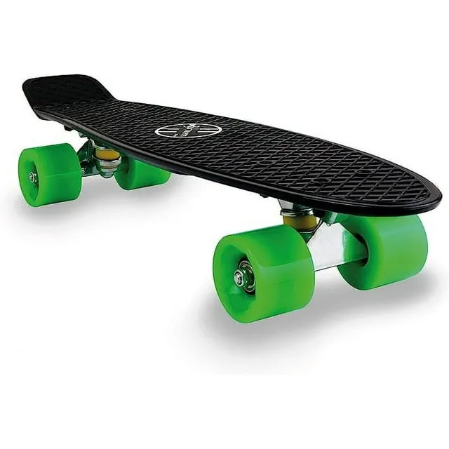 Kartium Skateboards Complete 22 Inch, Plastic Mini Cruiser Retro Skateboard for Kids Boys Girls Teens Youths Adults and Beginners