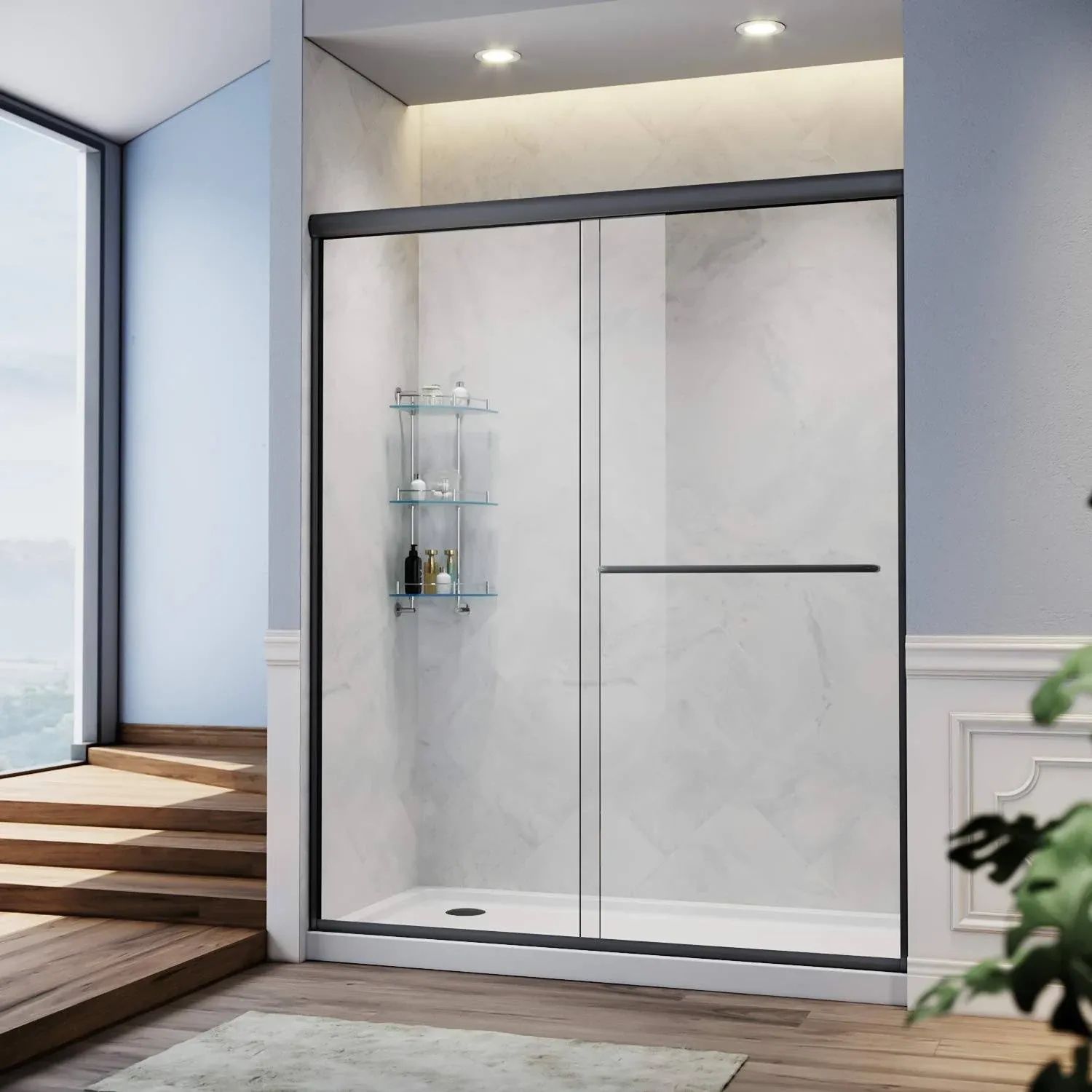 Sunny Shower Double Sliding Shower Doors