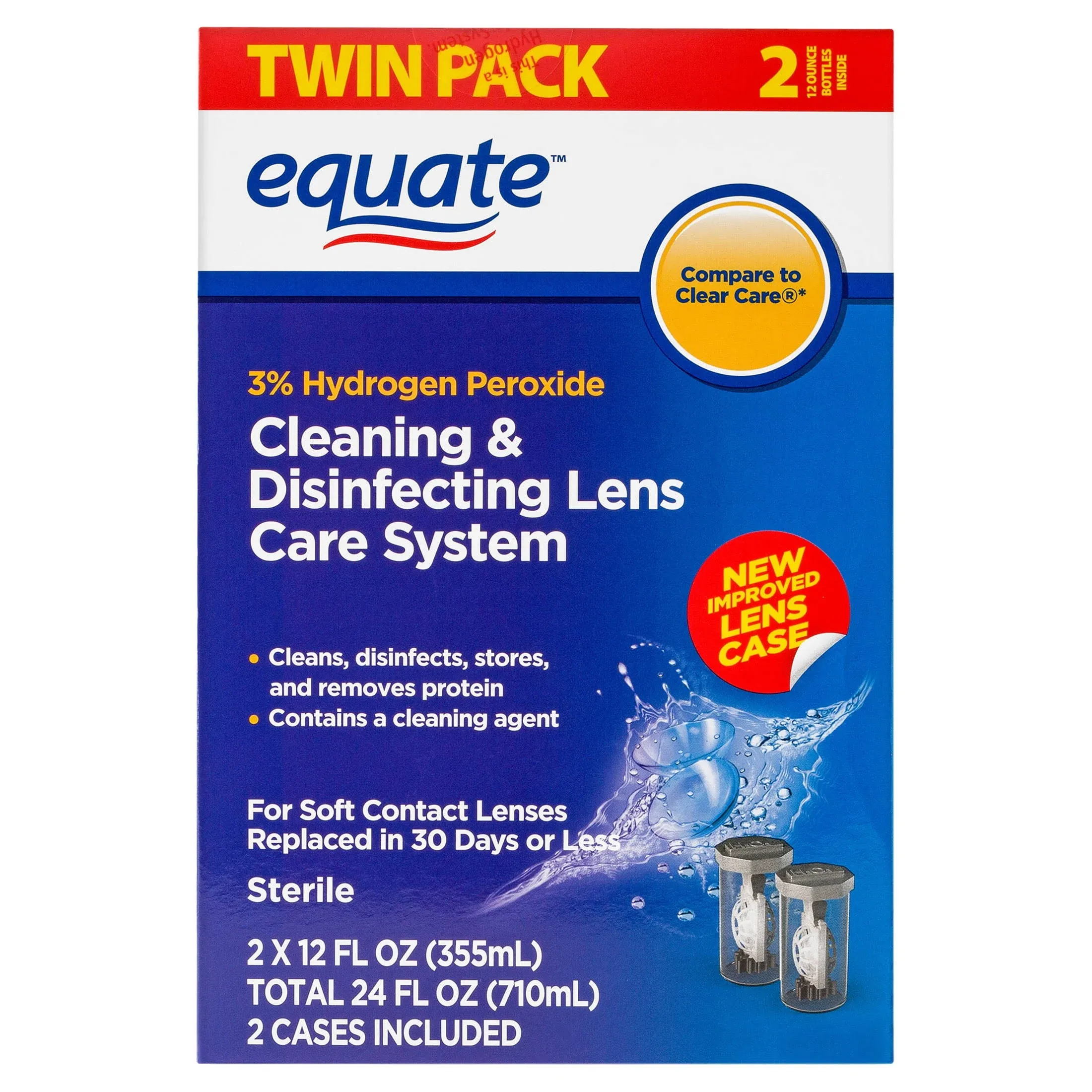 Equate Cleaning & Disinfecting Lens Care System , 12 oz