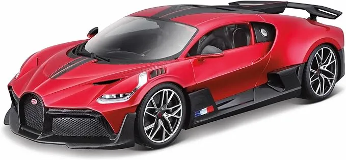 Diecast Model Bugatti Divo Red Metallic with Bon Accents 1/18 Scale by Bburago